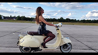 Riding a Scooter