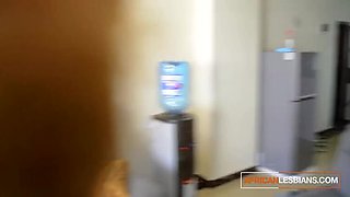 Ebony Lesbian Threesome Roommates Fucking Rough And Wet