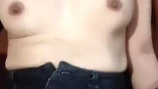 Beautiful tits milf riding and get creampie