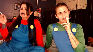 Halloween Cosplaying Smoke Break