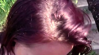 Pulled bigass bitch doggystyled outdoor
