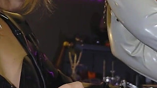 Part 1 Latex Sadism: Electro and Spanking for My Furniture Slave Disobedient - Mistress Julia