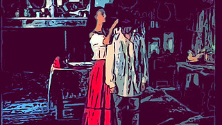 Old Times Country Side Couple Fuck in the Kitchen