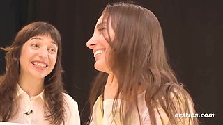 Game show with funny first-time couples getting intimate