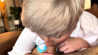 Mexicana blowjob with her big boobs