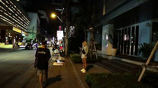 Tiny Filipina blonde MILF amateur picked up for sex on video