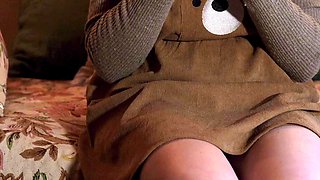 Blonde tight pussy babe solo toy fun in glamour masturbation