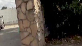 Hotwife fucks strangers outside