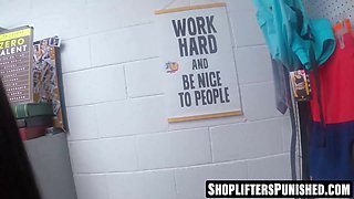 ShopliftersPunished.com - Bianca Bangs repeats theft and knows the hard drill