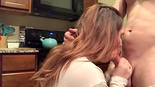 step-daughter Gets creampied in the kitchen