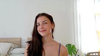 Shy brunette homemade amateur webcam teen