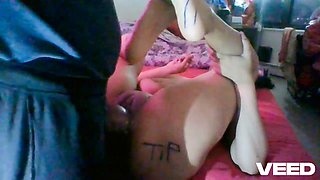 Exotic ghetto babe Boricualovenyc has a wild ride with a big black cock, reaching a mind-blowing orgasm