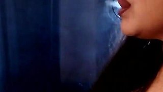 Nighttime Goth Girl Smoke Break