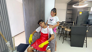 A Very Horny Neighbor Asks the Janitor of Her Unit to Put His Big Cock in Her and Make Her Squirt