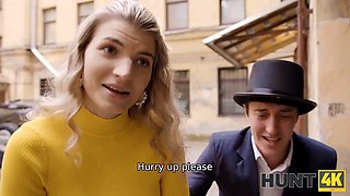 Hunt4k. sexy blond has an anal activity not with her magician bf