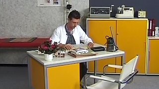 Brunette German Whore Sucks the Dick of Her Doctor