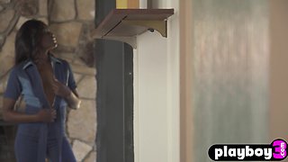 Black and arousing Victoria Antoinette posing