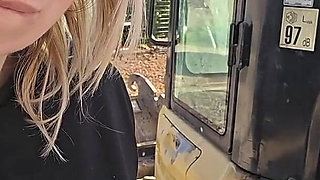 Dildo and Squirt on a Construction Site