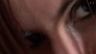 Alone on the porch with her horny wet pussy fucking a banana