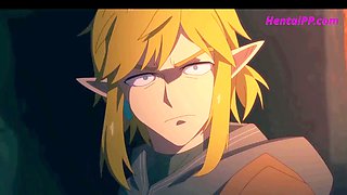 Platinum-blonde elf Zelda gets pounded in the pool (uncensored animation)