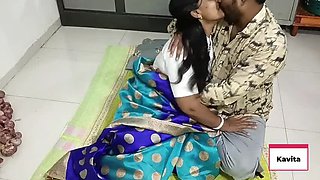 Desi Indian Kavita Homemade Sex in Saree - Ass Licking, Pussy Licking, and Hot Kissing with Tatya