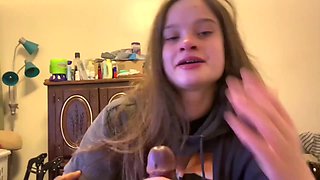 Lesbian best friend sucks shaft on the park bench