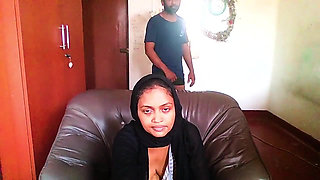 Hijab MILF Had a Visitor Daily,when Husband Goes to Work.