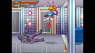 Superhero nymph goes nude street wrestling against villains in Umbreaker game