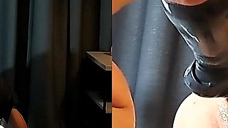 With the Latex Foot in the Slave Cunt