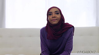 Petite Hijab Teen gets fucked & covered in cum