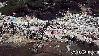 4girl Naked Sunbathing And Swimming On Island Vacation With Sammy, Adriana, Miss Pussycat, Rebeka