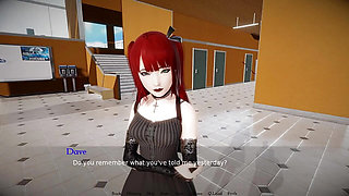 Goth Redhead and Demon Blowjob- Bound by Lust #4- Gameplay