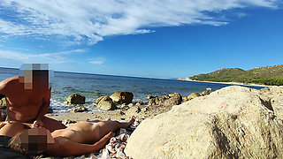 Strangers Caught My Wife Touching and Fucking My Big Cock on a Nude Beach