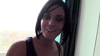 Czech amateur blowjob and fucking POV in public