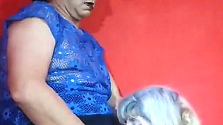 Worshiping Feet and Sucking a Crossdresser 2