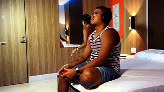 Four Hands Masagge Ends in a Rough Sex with a Nasty Hotwife