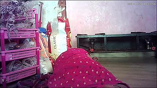 Indian Village House Wife Kissing Housband