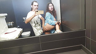 Stepmom was Fucked in the Women's Toilet of the Shopping Center