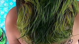 Cock sucking with cum swallow, standing on table