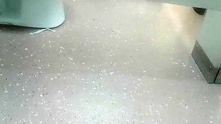 Woman has diarrhea in public restroom