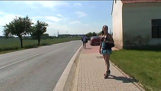 Hitch hiking teen is fucked