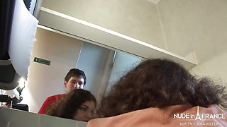 Young french catholic college girl gets sodomized with cum to mouth in restroom