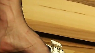 Wooden Heels, Nylon Tease & Slow Walk Seduction