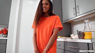 Scarlit Scandal's Romantic Kitchen Encounter with Black Heat