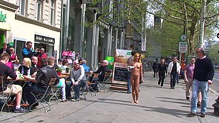 Real amateur blonde Eurobabe Beatrix Glower banged in public