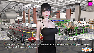 EP3: Luna Masturbating in the Washroom with her Dildo - Female Anchor Next Door