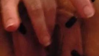 Wife spread with pussy clamps in slow motion