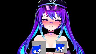 Hentai redhead gives blowjob and having sex