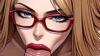 Blonde Blowjob on the Beach, Ai Animation