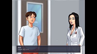Summertime Saga gameplay featuring a hot college girl and tons of fun in the bathroom